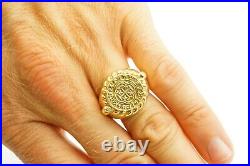 The Spanish Galleon Atocha 14k Yellow Gold Franklin Mint Treasure Ring Size 8.25