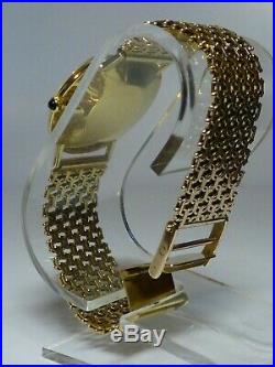 UNIVERSAL GENEVE Coin Watch 18K Yellow Gold Case Mechanical Mens Watch 7.5 Long