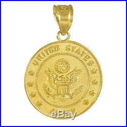 U. S. A. Army Solid Gold Coin Pendant