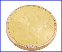 Vacheron Constantin 18kt Yellow Gold 20 Dollar Liberty Coin Swiss Pocket Watch