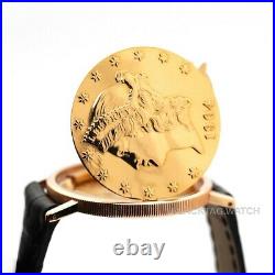 Vacheron Constantin Twenty Dollar Coin Wristwatch 33019 Yellow Gold
