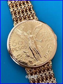 Vacheron Constantin Unique 50 Pesos Yellow Gold Coin Watch Marvellous (501)