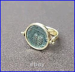 Vintage Antique 14k Yellow Gold Coin Flip Ring