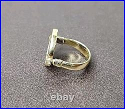 Vintage Antique 14k Yellow Gold Coin Flip Ring