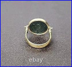 Vintage Antique 14k Yellow Gold Coin Flip Ring