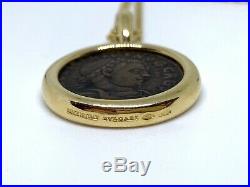 Vintage Bvlgari 18K Yellow Gold Ancient Coin Monete Necklace