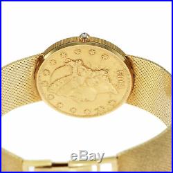 Vintage Corum Watch 22k Yellow Gold 1904 Double Eagle $20 Gold Coin 36mm Quartz