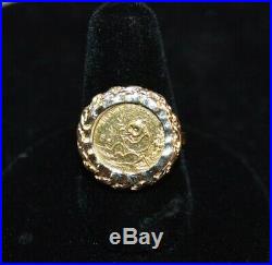 Vintage Gold Panda 5 Coin Set in Ring Size 6.75