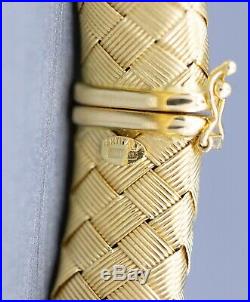 Vintage Roberto Coin Woven Silk Sapphire Bracelet in 18k Yellow Gold