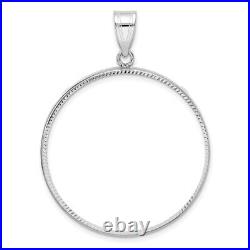 Wideband Distinguished 14K Yellow White Gold Coin Bezel Pendant Mounting 13mm