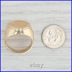 Without Stone Authentic 1861 $1 Gold Dollar Coin Ring 14k 900 Yellow Gold Finish