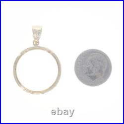 Yellow Gold Coin Holder Pendant 14k